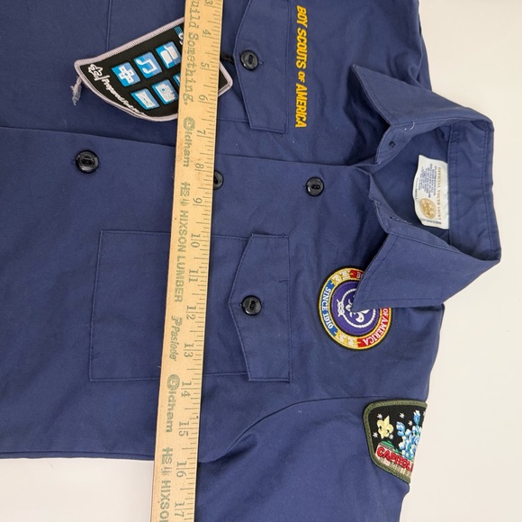 Youth S Blue Boy Scouts UNIFORM SHIRT Official BSA - Picture 7 of 7
